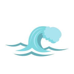 Small wave icon, cartoon style