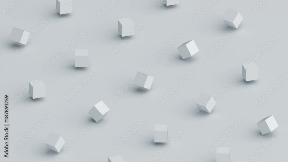 Poster abstract 3d rendering of geometric shapes. computer generated loop animation. modern background, sea