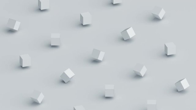 Abstract 3d rendering of geometric shapes. Computer generated loop animation. Modern background, seamless motion design for poster, cover, branding, banner, placard. 4k UHD