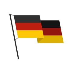 German flag icon, flat style