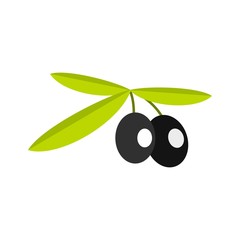 Olives icon, flat style