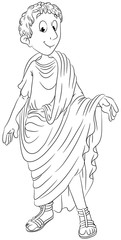 Römer mit Toga - Vektor-Illustration