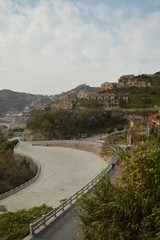 Winding Beachside Road in Fishing Village