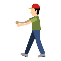 Delivery boy icon