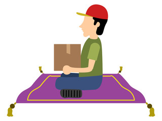 Isolated delivery boy