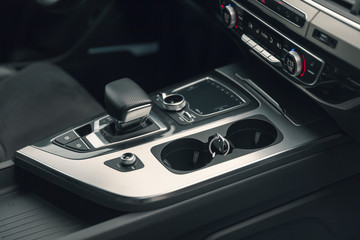 gear lever in the modern car, detail Interior