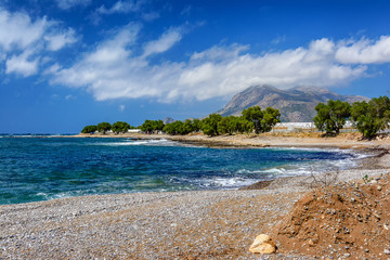 Falasarna beach landscape, Crete island, Greece