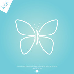 Butterfly line icon