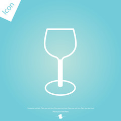 Wine glass line icon