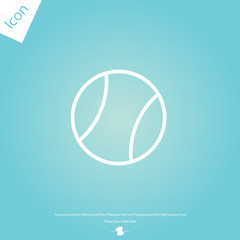 Tennis ball line icon