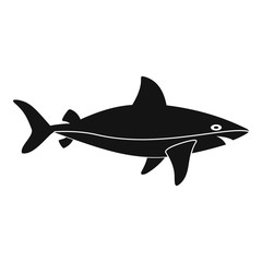 Shark fish icon, simple style