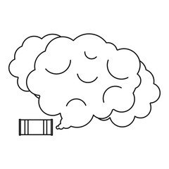 Tear gas icon, outline style
