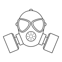 Respirator icon, outline style