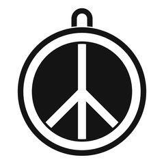 Rock sign icon, simple style