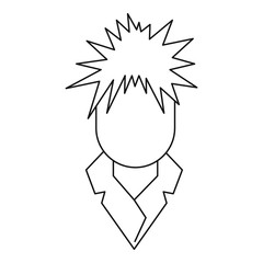 Singer icon, outline style