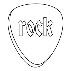 Rock stone icon, outline style