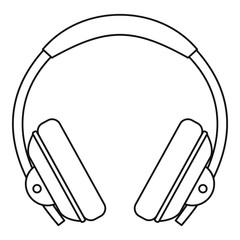 Headphone icon, outline style