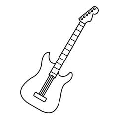 Fototapeta na wymiar Acoustic guitar icon, outline style