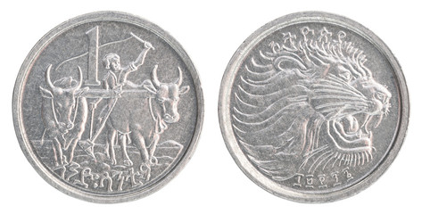 Ethiopian cents coin