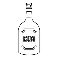 Fototapeta na wymiar Rum icon, outline style