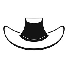Cowboy hat icon, simple style