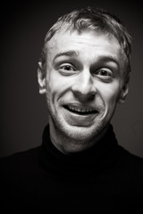 studio portrait of good man