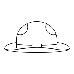 Summer hat icon, outline style