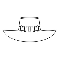 Woman hat icon, outline style