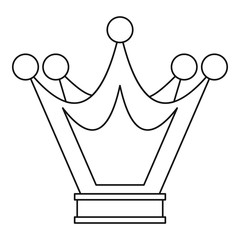 Princess crown icon, outline style