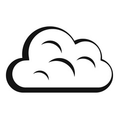 Big cloud icon, simple style