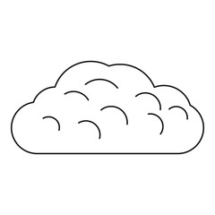 Winter cloud icon, outline style