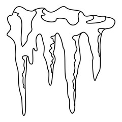 Icicles icon, outline style