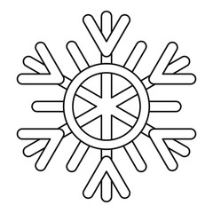 Snowflake icon, outline style