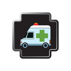 vector icon with ambulance