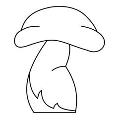 Good mushroom icon, outline style