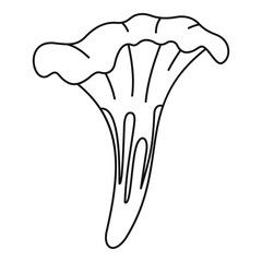 Chanterelle icon, outline style