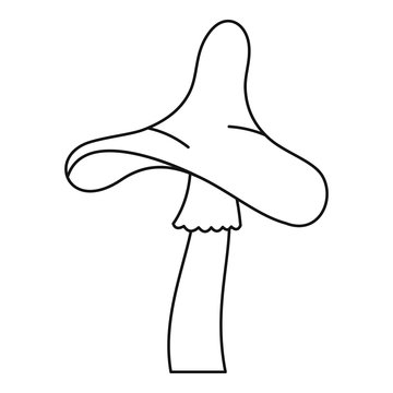 recommend clip art: Toxic mushroom icon, outline style