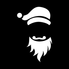 Glad santa icon, simple style