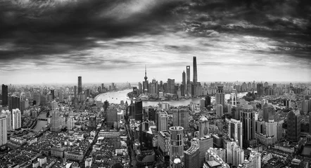 Cercles muraux Shanghai Shanghai skyline and cityscape