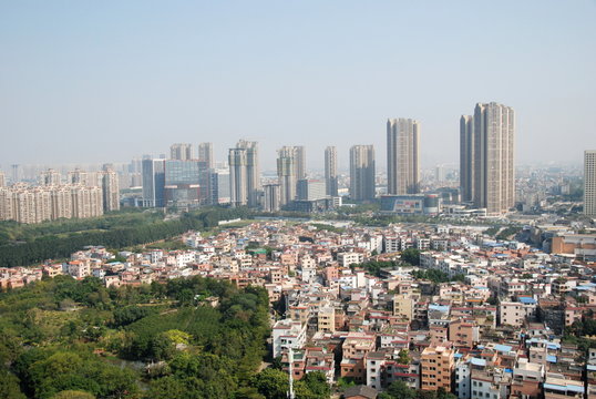 View of Foshan city, China from the top