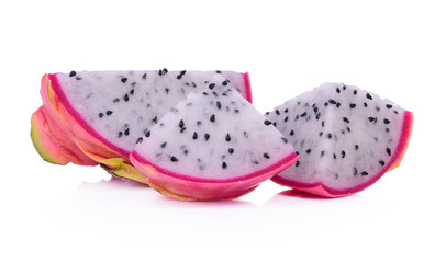 Dragonfruit pink isolated against white background