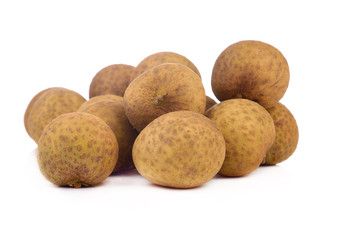 fresh longan isolated on white background.