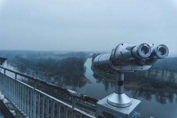 Melnik, confluence of the river Labe and Vltava, Czech Republic, winter