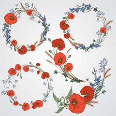 Wreath of wild flowers