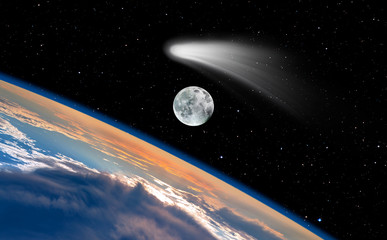 Comet on the space"Elements of this image furnished by NASA " © muratart