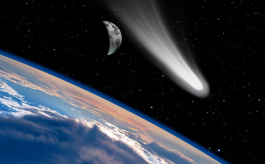 Comet on the space"Elements of this image furnished by NASA " © muratart