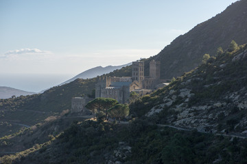 Fototapeta na wymiar Rhodes Monastery in the port of the jungle