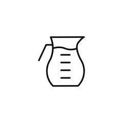 Line icon of tea or coffee cup. Linear coffee and tea sign