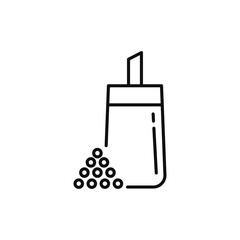 Line icon of tea or coffee cup. Linear coffee and tea sign