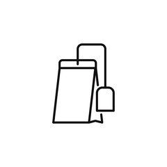 Line icon of tea bag